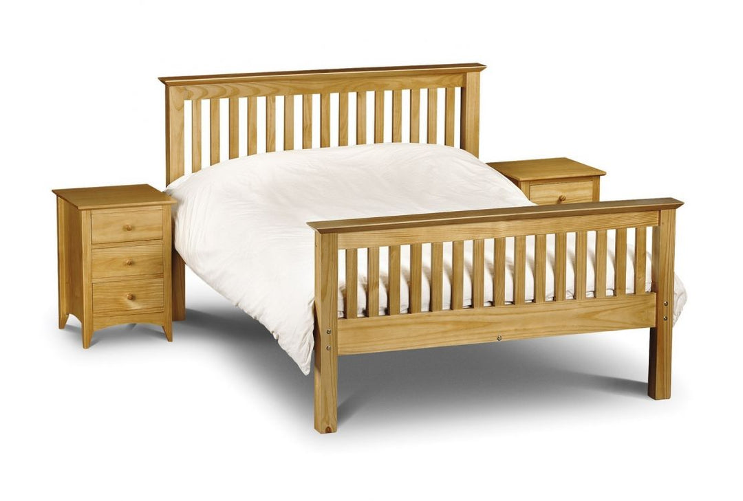 Barcelona Bed - High Foot End Pine - The Bed House