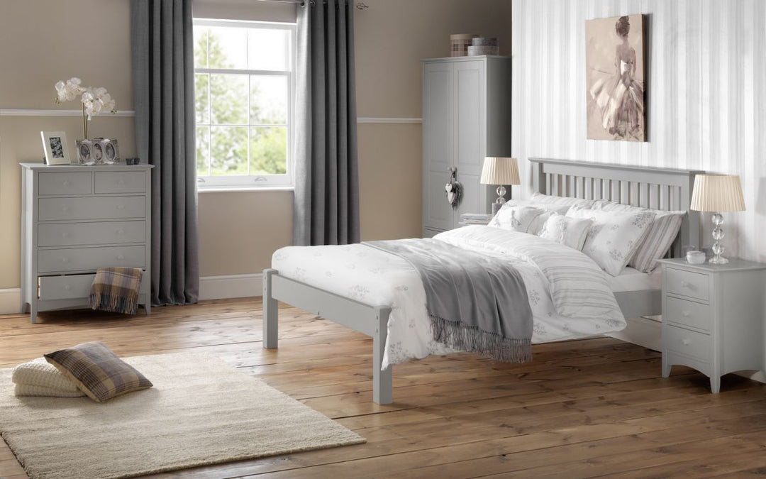 Barcelona Bed - Low Foot End Dove Grey - The Bed House