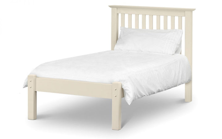 Barcelona Bed - Low Foot End in Stone White - The Bed House