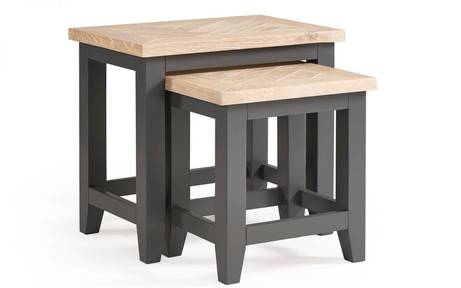 Bordeaux Nest of Tables - Dark Grey - The Bed House