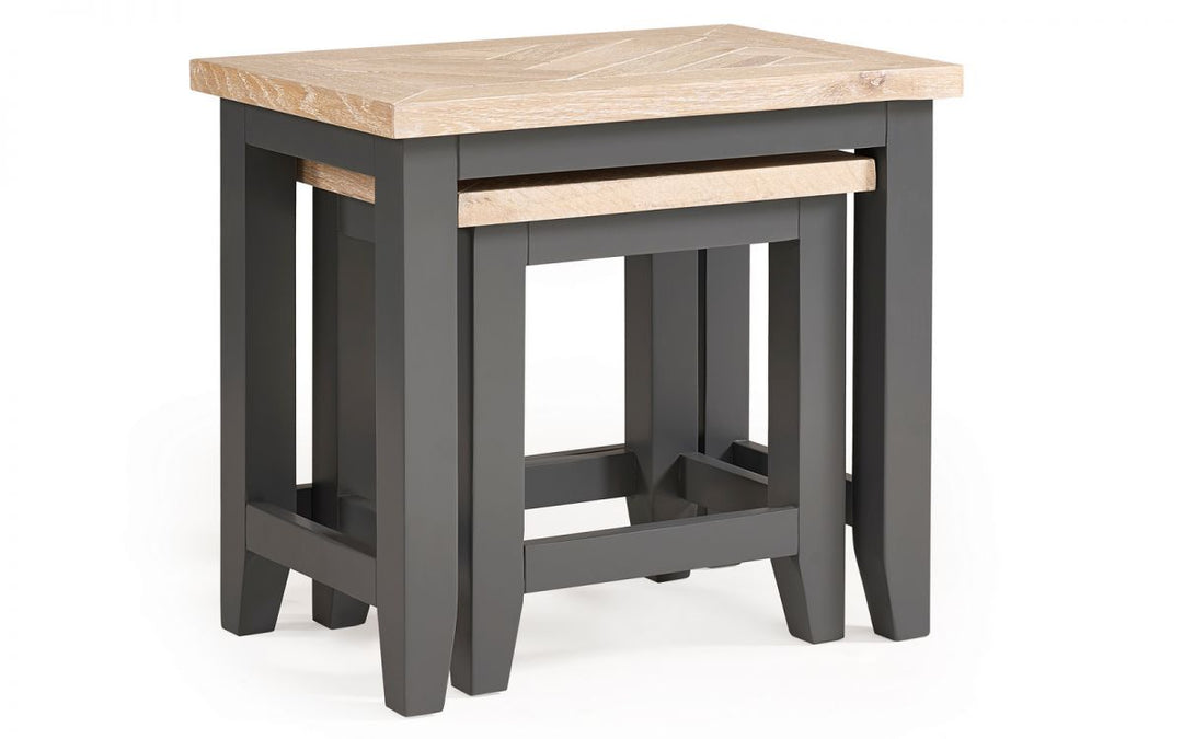 Bordeaux Nest of Tables - Dark Grey - The Bed House