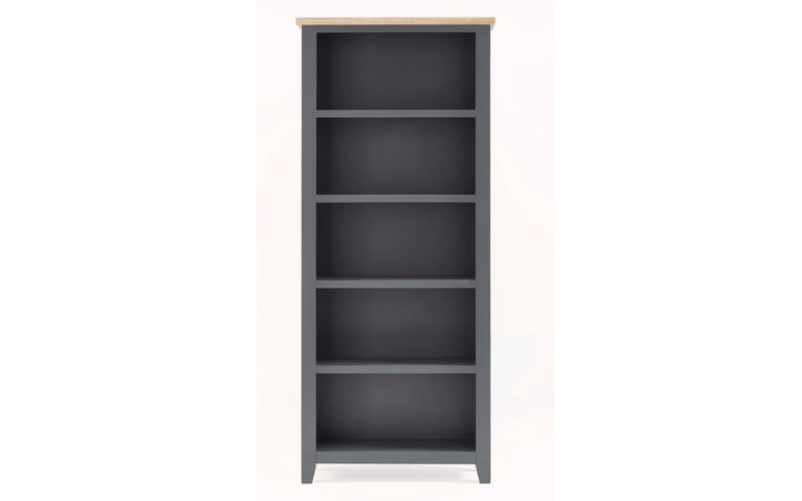 Bordeaux Tall Bookcase - Dark Grey - The Bed House