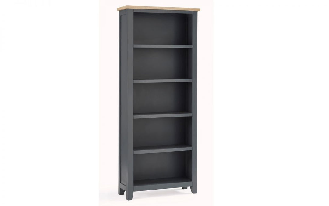 Bordeaux Tall Bookcase - Dark Grey - The Bed House