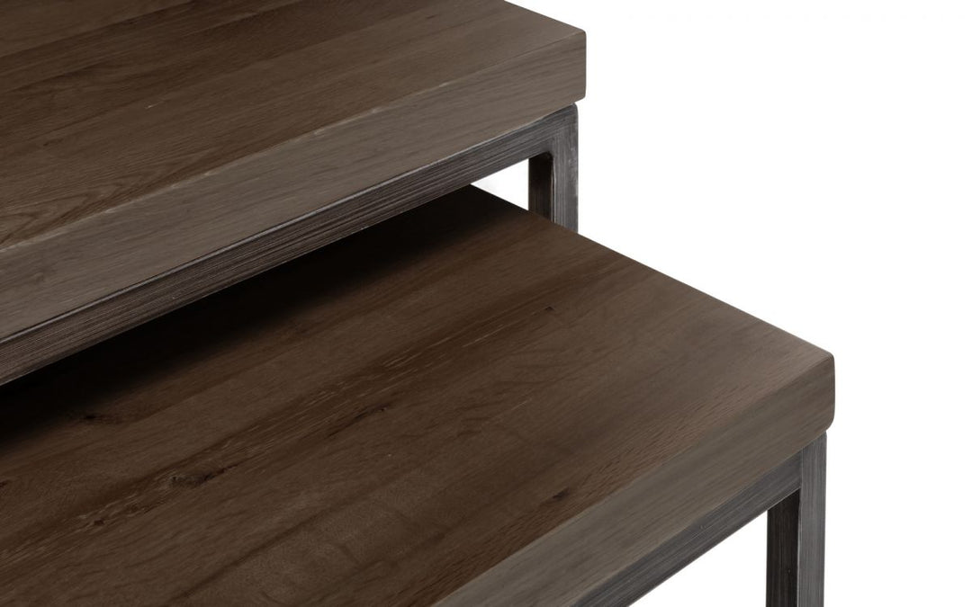 Brooklyn Nesting Coffee Tables - Dark Oak - The Bed House