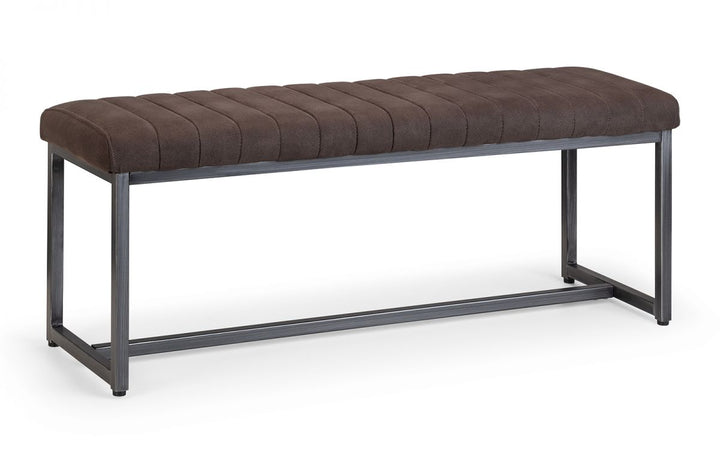 Brooklyn Upholstered Bench - Charcoal - The Bed House