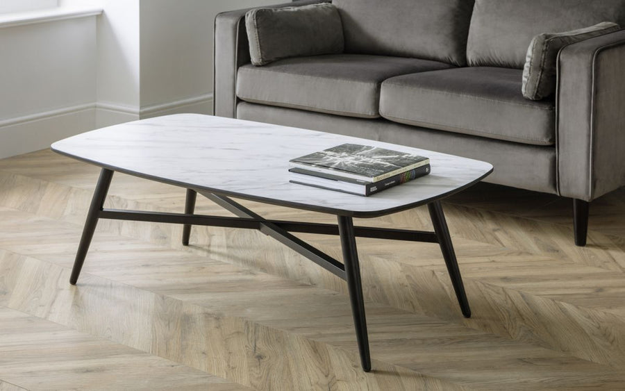 Caruso Marble Effect Coffee Table - The Bed House