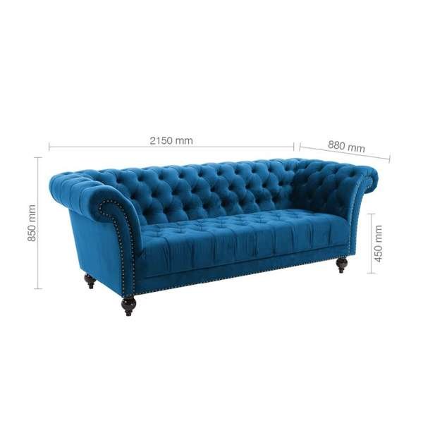 Chester Sofa - Blue - The Bed House