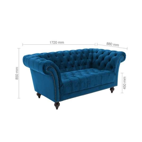 Chester Sofa - Blue - The Bed House