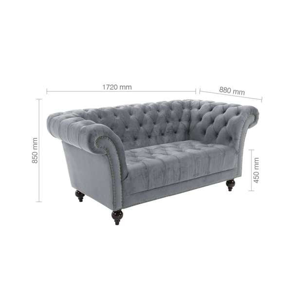 Chester Sofa - Grey - The Bed House