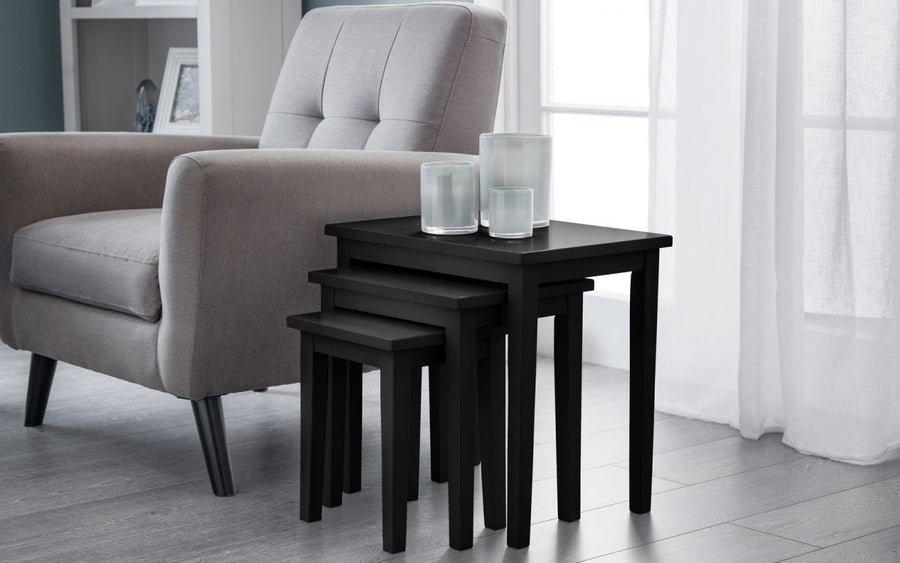 Cleo Nest of Tables - Black - The Bed House