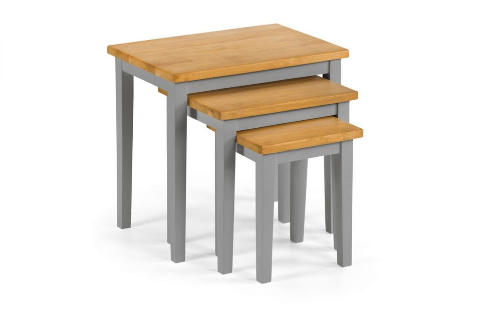 Cleo Nest of Tables - Grey & Oak - The Bed House