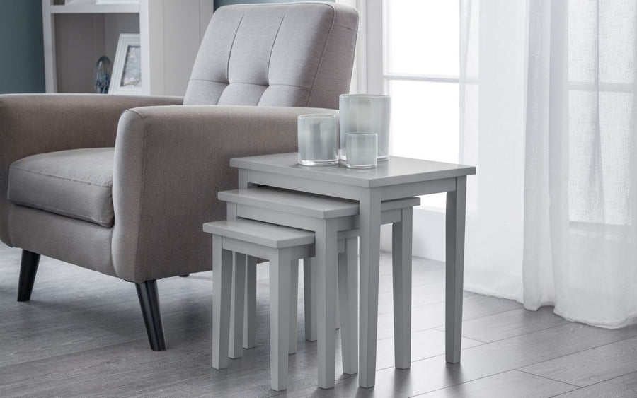 Cleo Nest of Tables - Lunar Grey - The Bed House