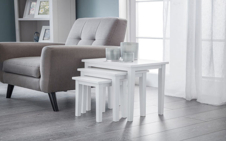 Cleo Nest of Tables - White - The Bed House