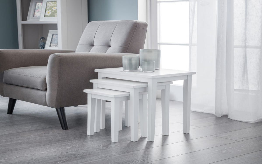 Cleo Nest of Tables - White - The Bed House