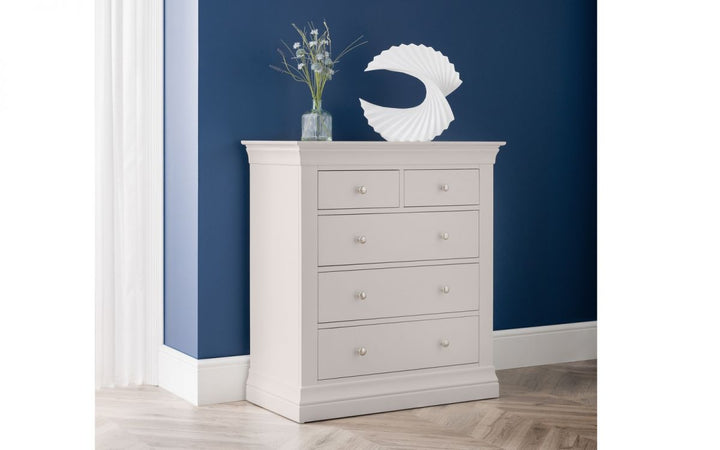 Clermont 3+2 Drawer Chest - Light Grey - The Bed House