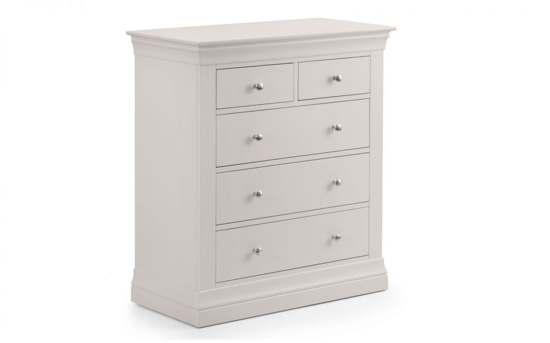 Clermont 3+2 Drawer Chest - Light Grey - The Bed House