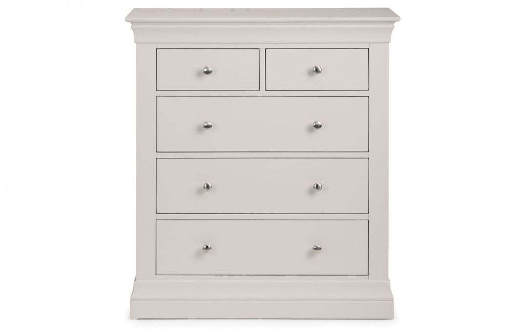 Clermont 3+2 Drawer Chest - Light Grey - The Bed House