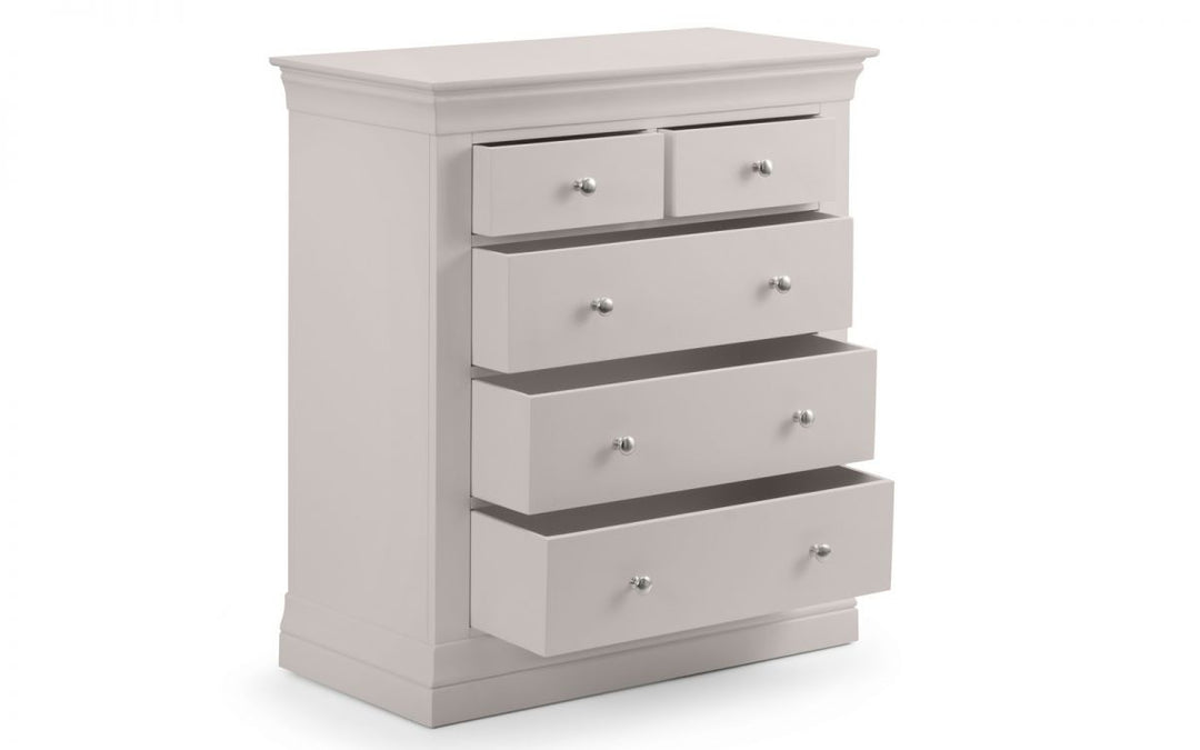 Clermont 3+2 Drawer Chest - Light Grey - The Bed House