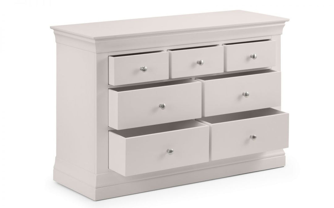 Clermont 4+3 Drawer Chest - Light Grey - The Bed House