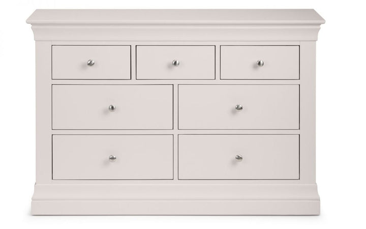 Clermont 4+3 Drawer Chest - Light Grey - The Bed House