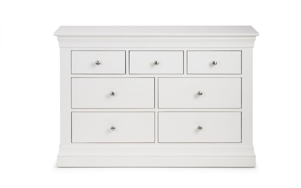 Clermont 4+3 Drawer Chest - White - The Bed House