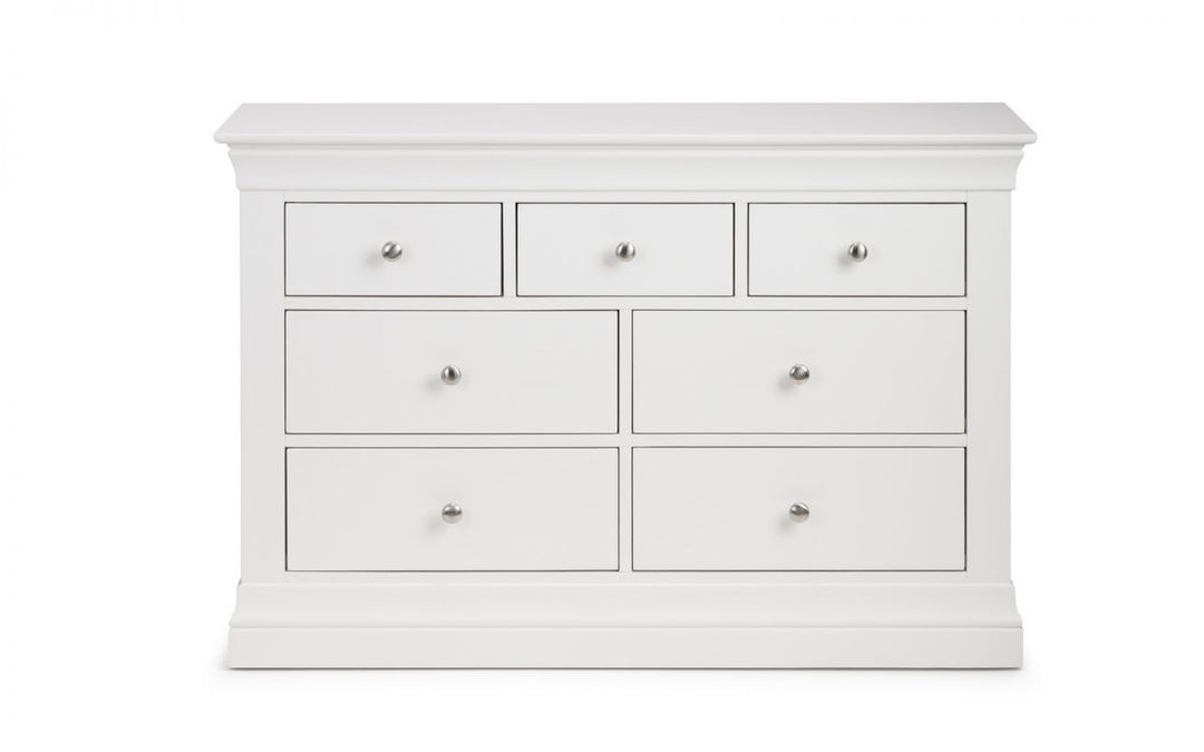 Clermont 4+3 Drawer Chest - White - The Bed House