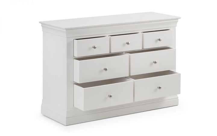 Clermont 4+3 Drawer Chest - White - The Bed House