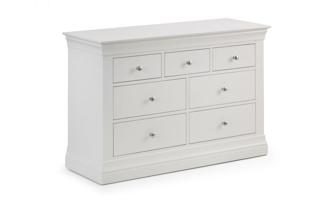 Clermont 4+3 Drawer Chest - White - The Bed House