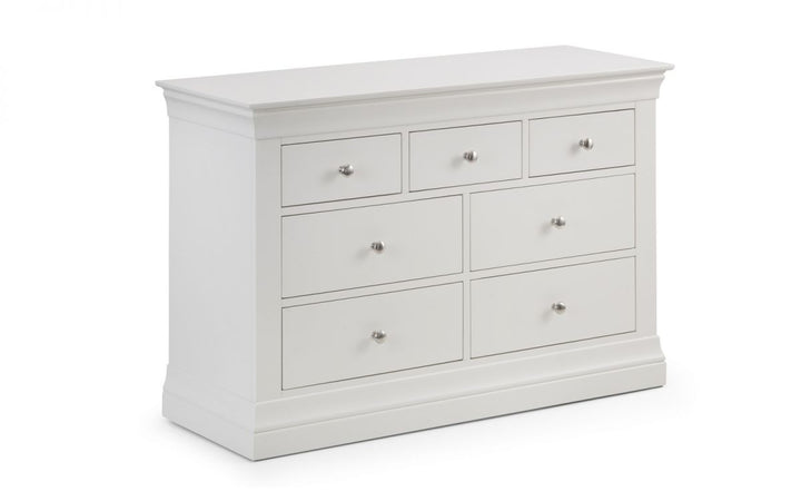 Clermont 4+3 Drawer Chest - White - The Bed House