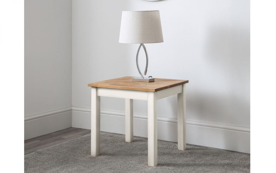 Coxmoor Lamp Table - Ivory & Oak - The Bed House