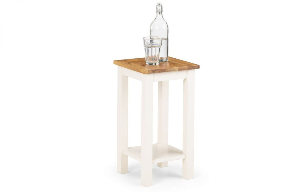 Coxmoor Tall Narrow Side Table - Ivory & Oak - The Bed House