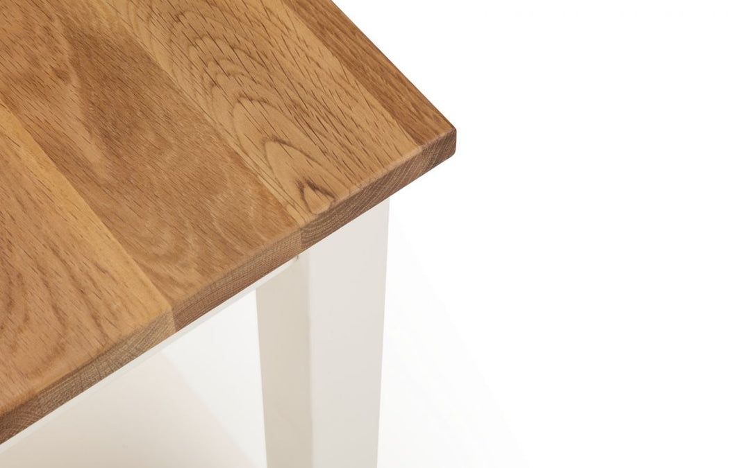 Coxmoor Tall Narrow Side Table - Ivory & Oak - The Bed House