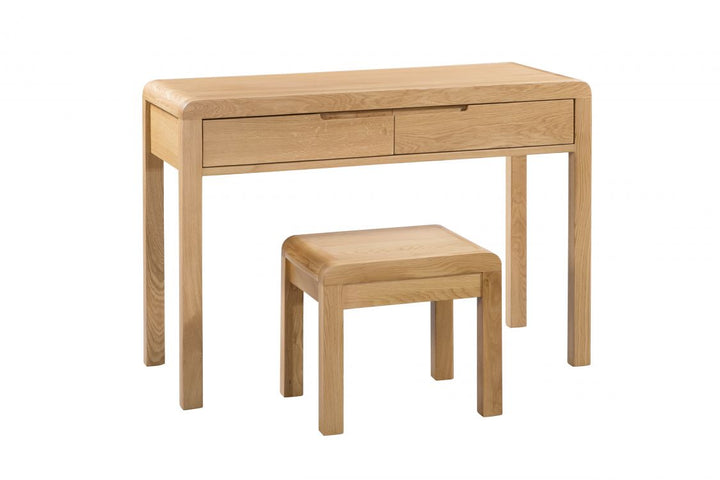 Curve 2 Drawer Dressing Table & Stool - The Bed House