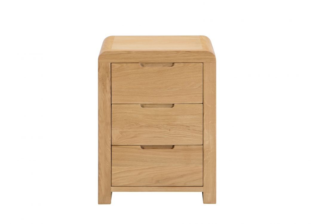 Curve 3 Drawer Bedside - The Bed House