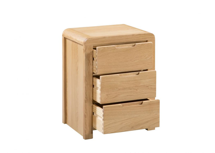 Curve 3 Drawer Bedside - The Bed House