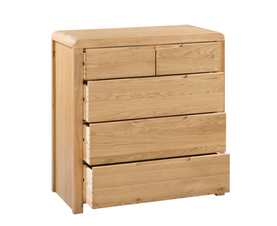 Curve 3+2 Drawer Chest - The Bed House