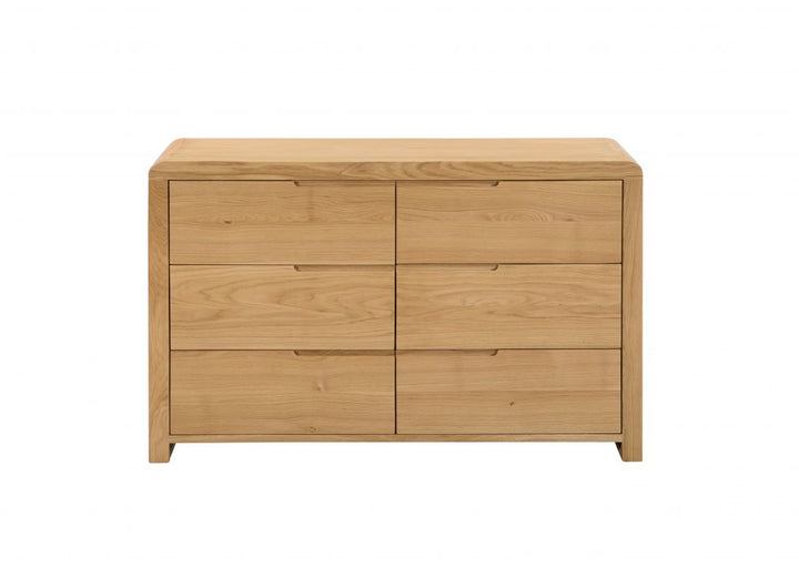 Curve 6 Drawer Wide Chest - The Bed House