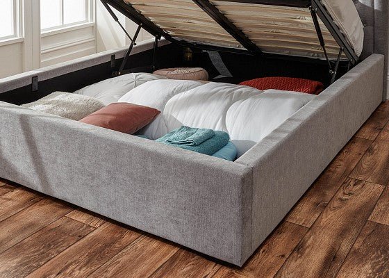 Dakota Ottoman Bed - Grey - The Bed House