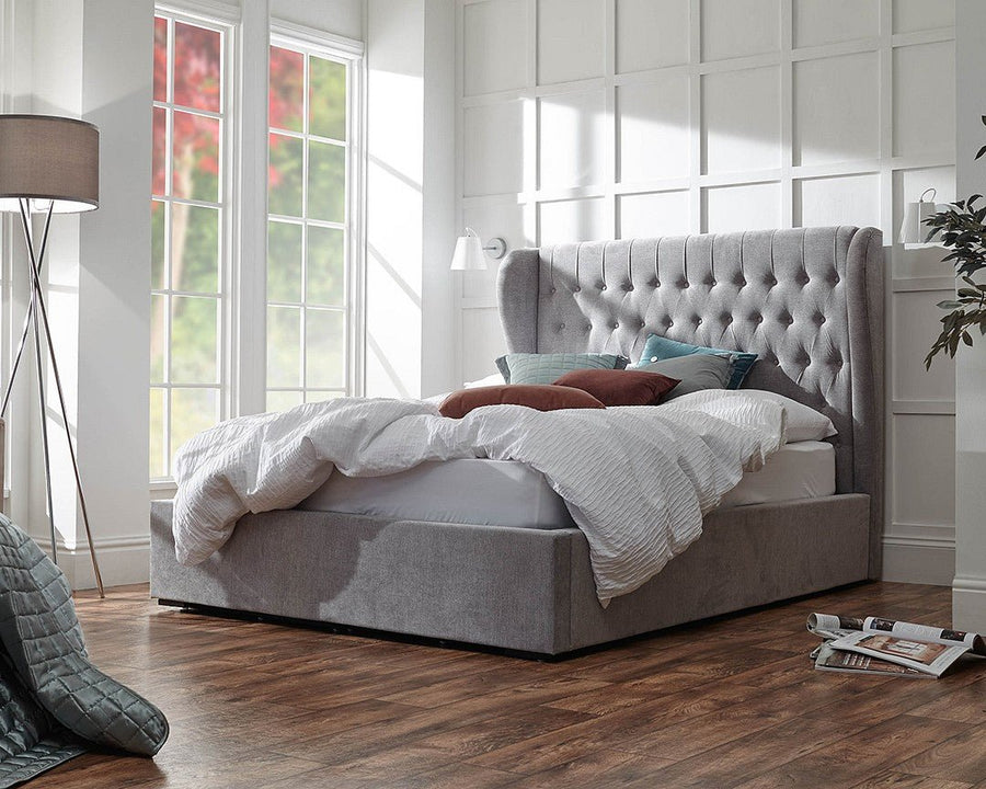 Dakota Ottoman Bed - Grey - The Bed House