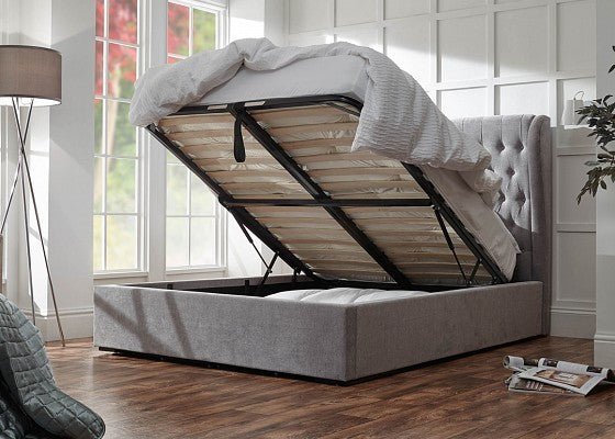 Dakota Ottoman Bed - Grey - The Bed House