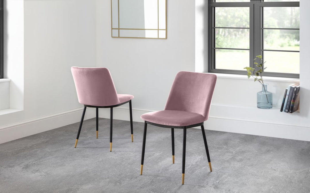 Delaunay Dining Chair - Dusky Pink - The Bed House