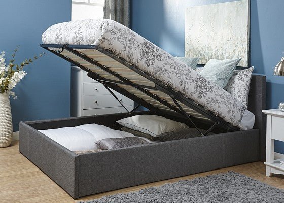 End Lift Fabric Ottoman - The Bed House