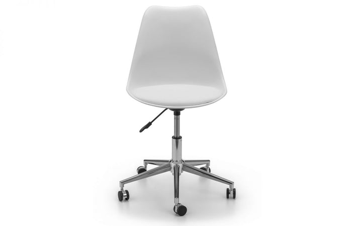 Erika Office Chair - White/Chrome - The Bed House