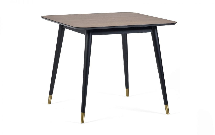 Findlay Square Dining Table - Walnut & Black - The Bed House