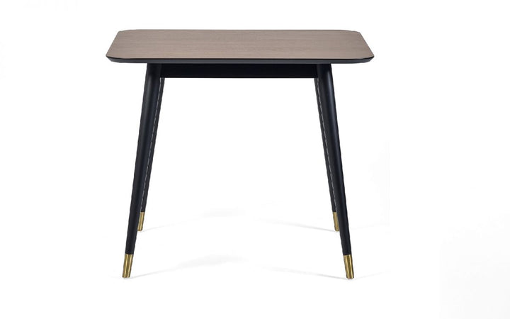 Findlay Square Dining Table - Walnut & Black - The Bed House