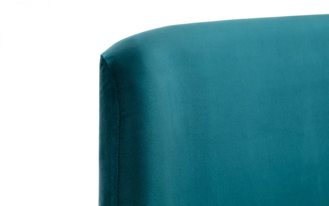 Frida Curved Velvet Bed - Teal - The Bed House