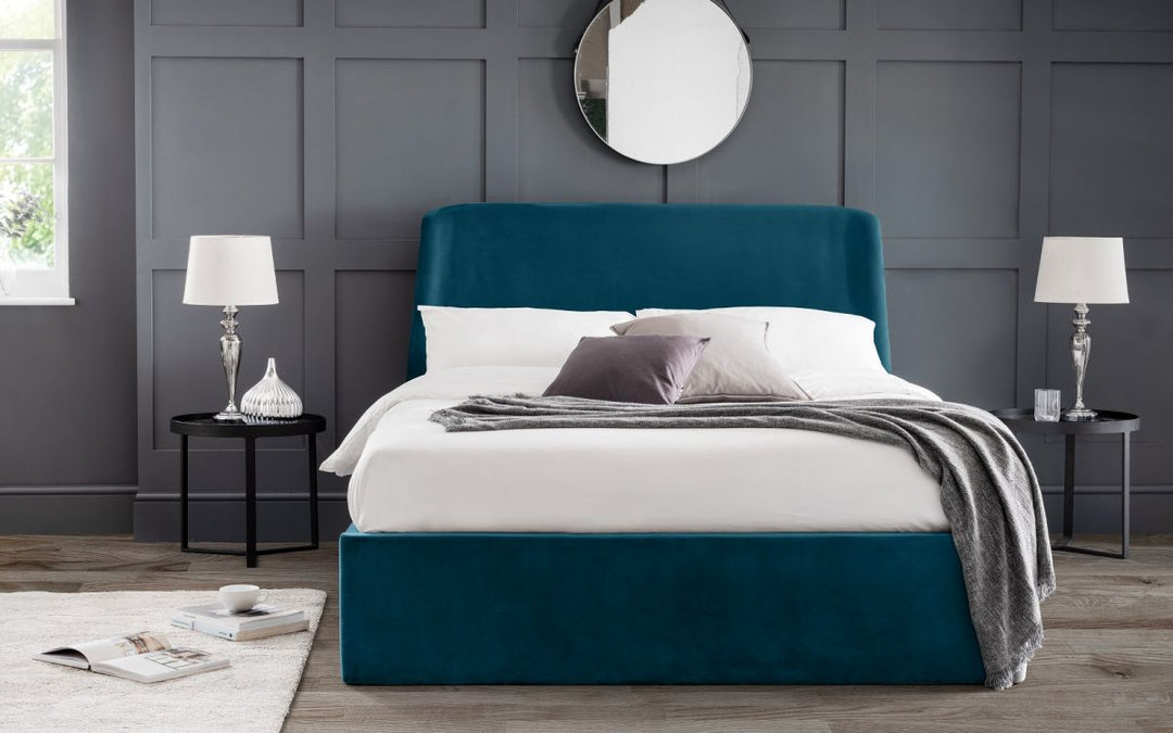 Frida Storage Ottoman Bed - Teal - The Bed House