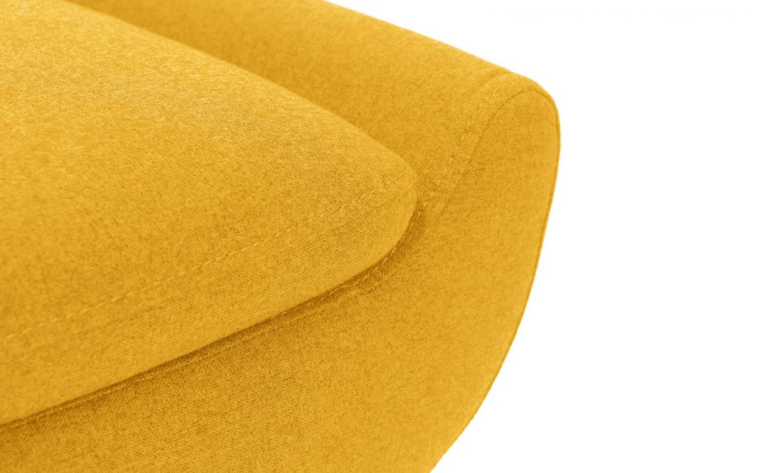 Gaudi Curled Base Sofa Bed - Mustard - The Bed House