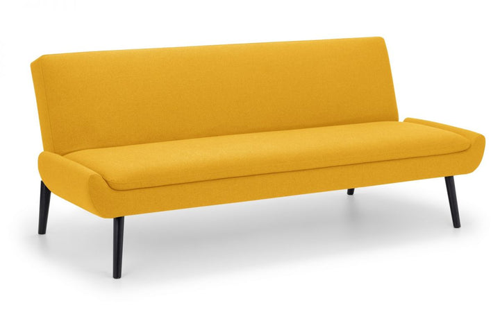 Gaudi Curled Base Sofa Bed - Mustard - The Bed House