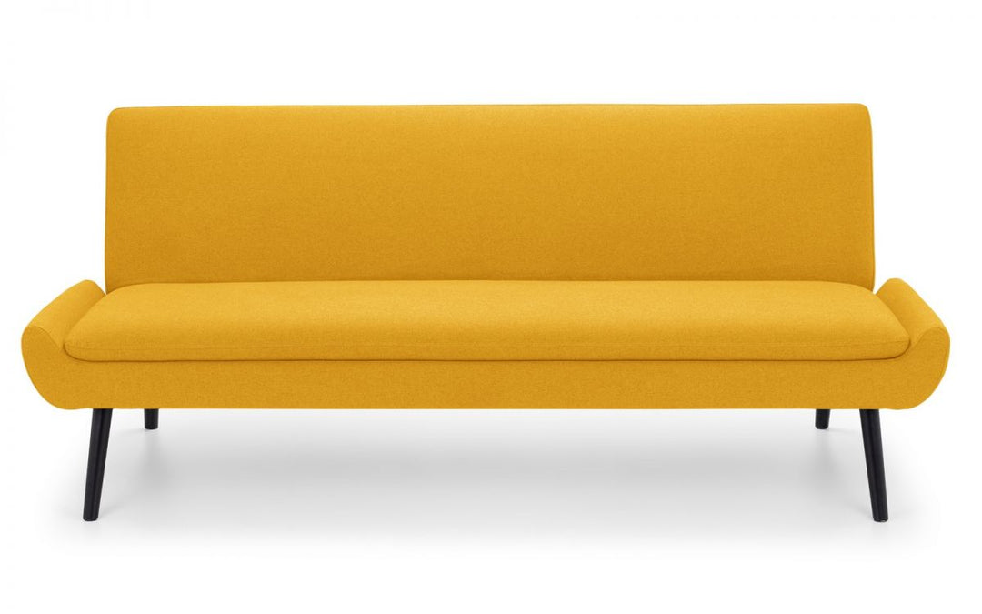 Gaudi Curled Base Sofa Bed - Mustard - The Bed House